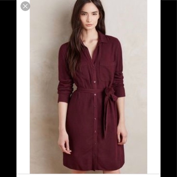 Anthropologie Dresses & Skirts - Cloth and Stone Tunic Belted Shirt Dress